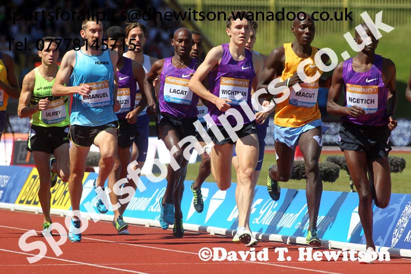 Mens 1500 metres, IAAF Diamond League, Birmingham. Photo: David T. Hewitson/Sports for All Pics